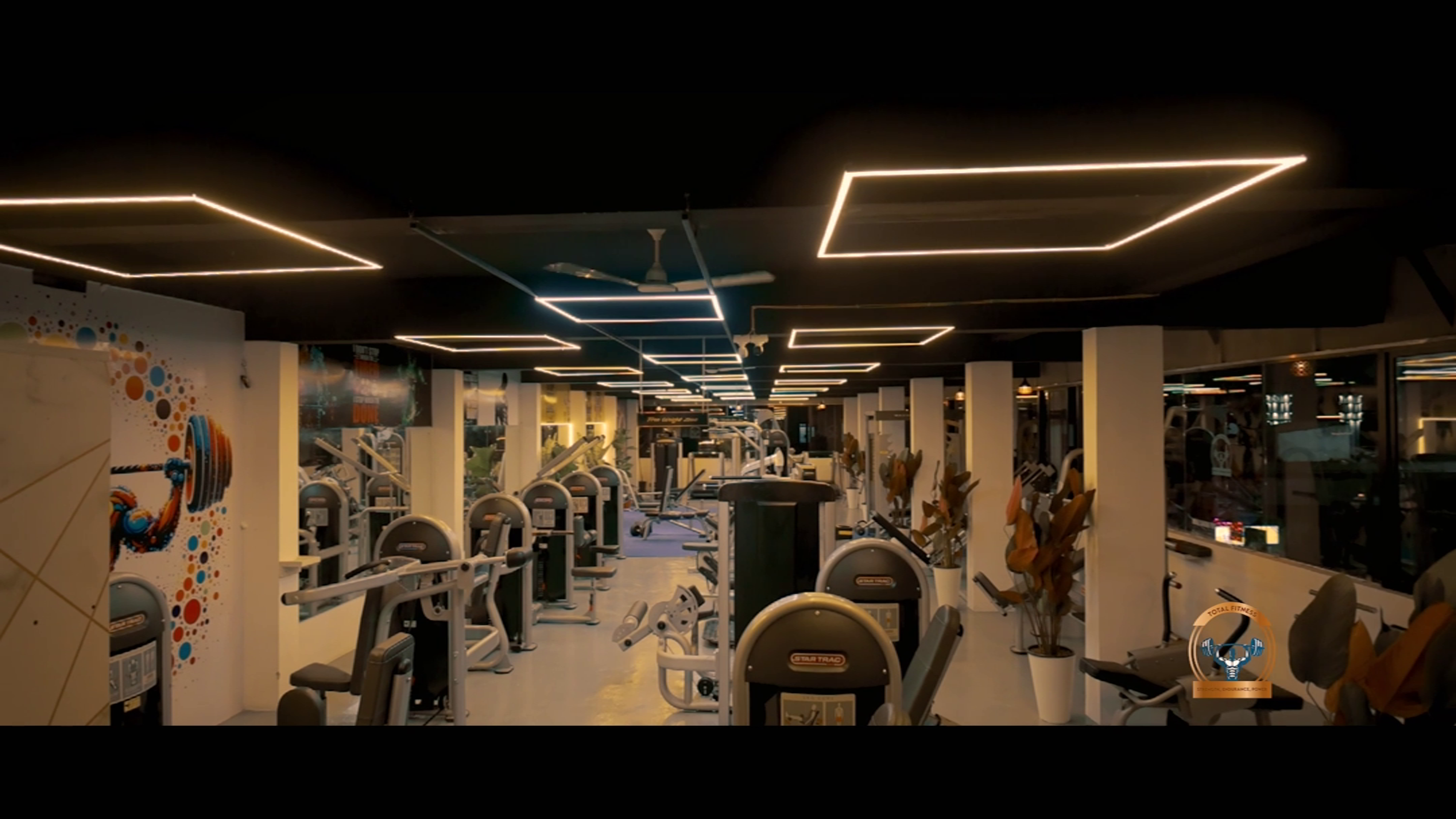 Gym front desk and reception lounge
